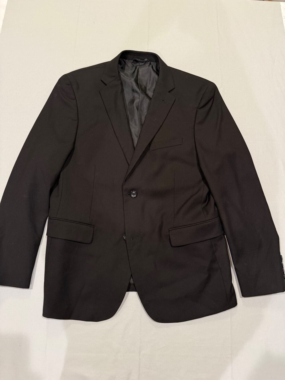 TMG Men’s Black Suit Jacket 40S Slim Fit Stretch 2 Button Lined Jacket Only